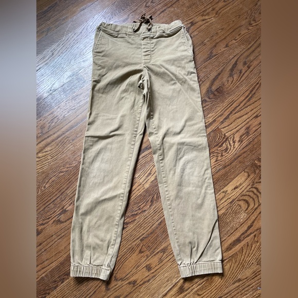 Mens Casual Goodfellow Drawstring Chino Pants  Lot Of 2 Grey/Khaki Tan Pants XS - Picture 2 of 7